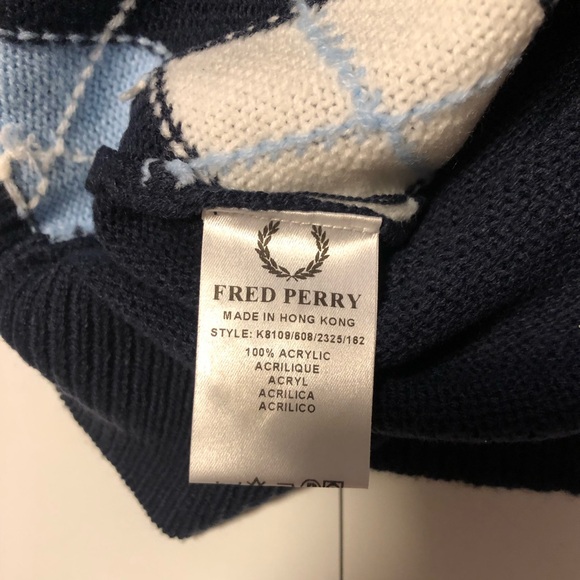 Fred Perry vintage argyle sweater - Picture 8 of 8